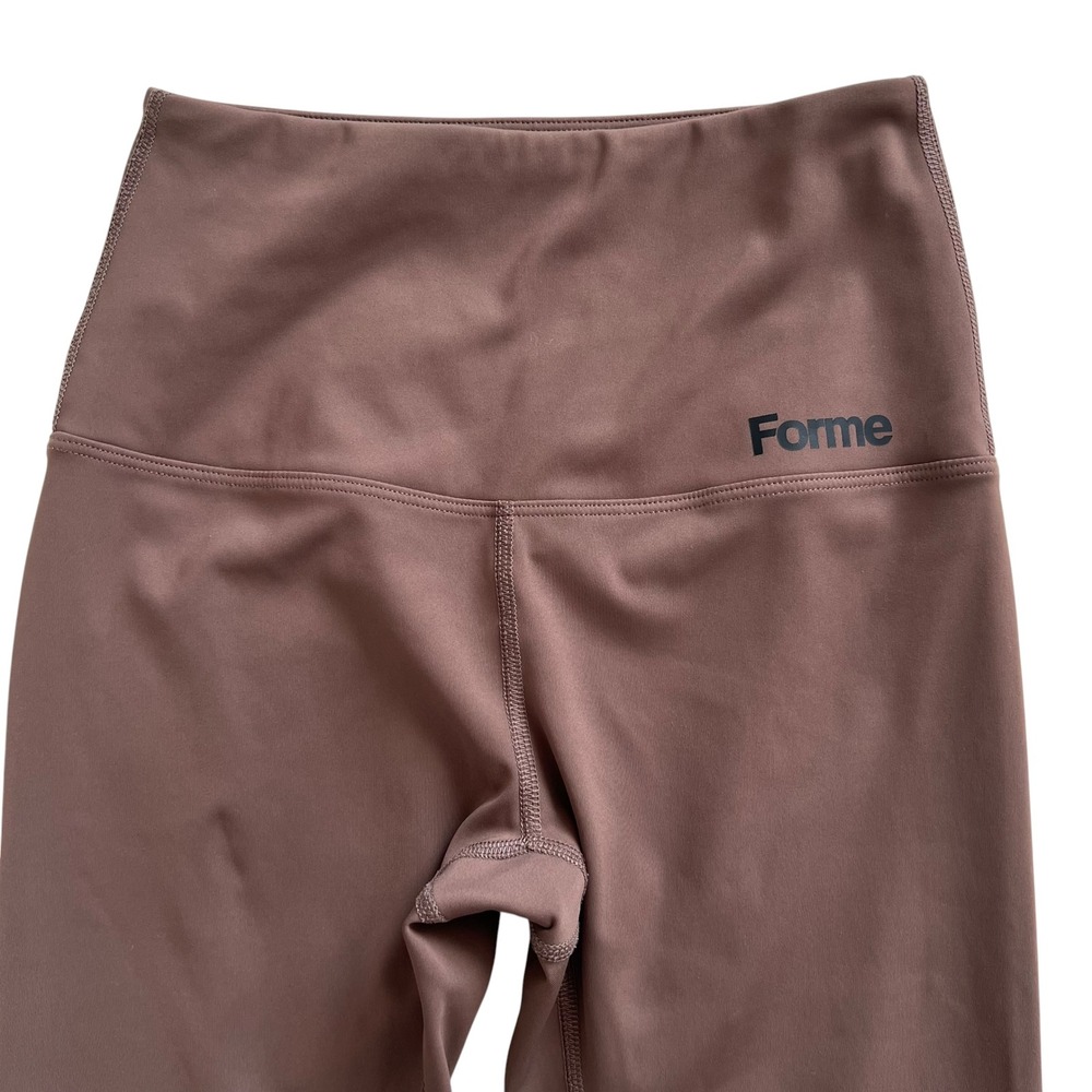 Forme Set Power Bra SZ M & Sculpt Leggings SZ S in Espresso Brown Posture Bra - Picture 11 of 16